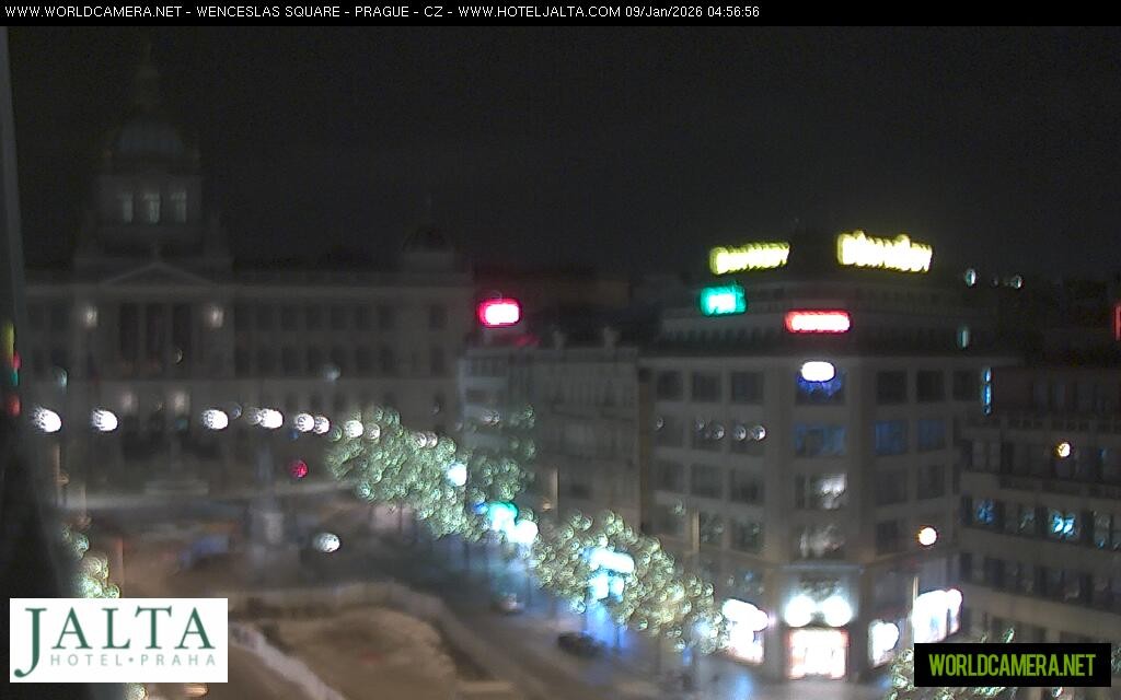Archiv Foto Webcam Der Wenzelsplatz in der Neustadt Prags