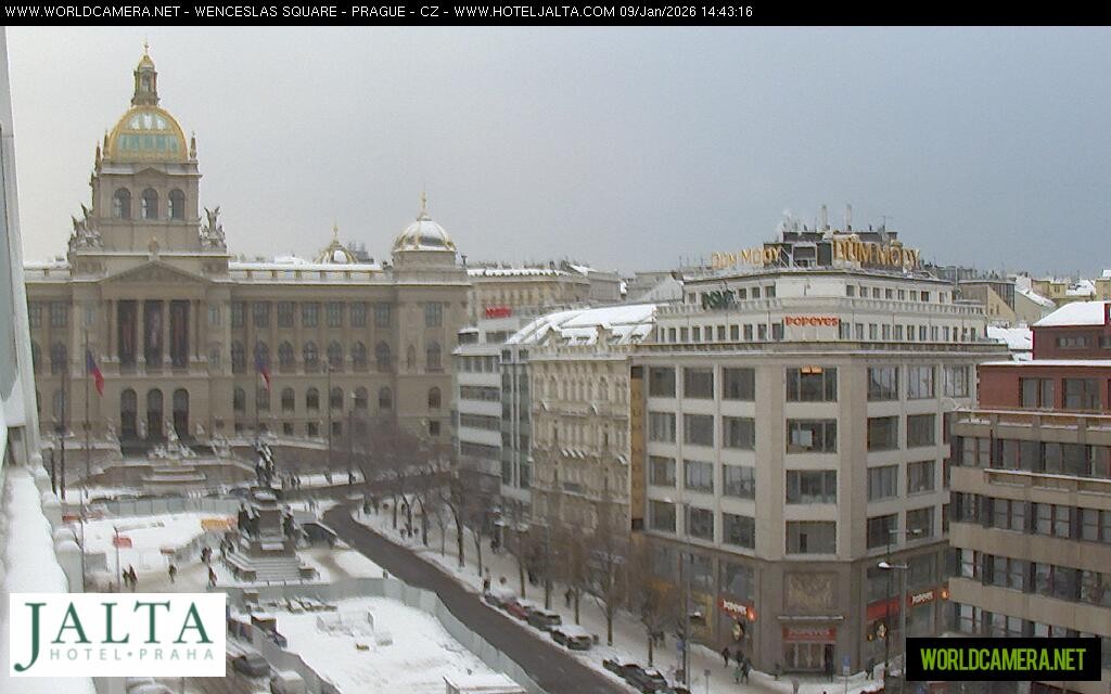 Archiv Foto Webcam Der Wenzelsplatz in der Neustadt Prags