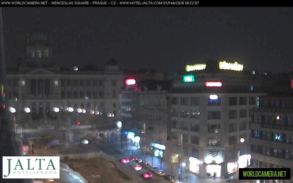 Archiv Foto Webcam Der Wenzelsplatz in der Neustadt Prags