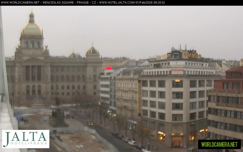 Archiv Foto Webcam Der Wenzelsplatz in der Neustadt Prags