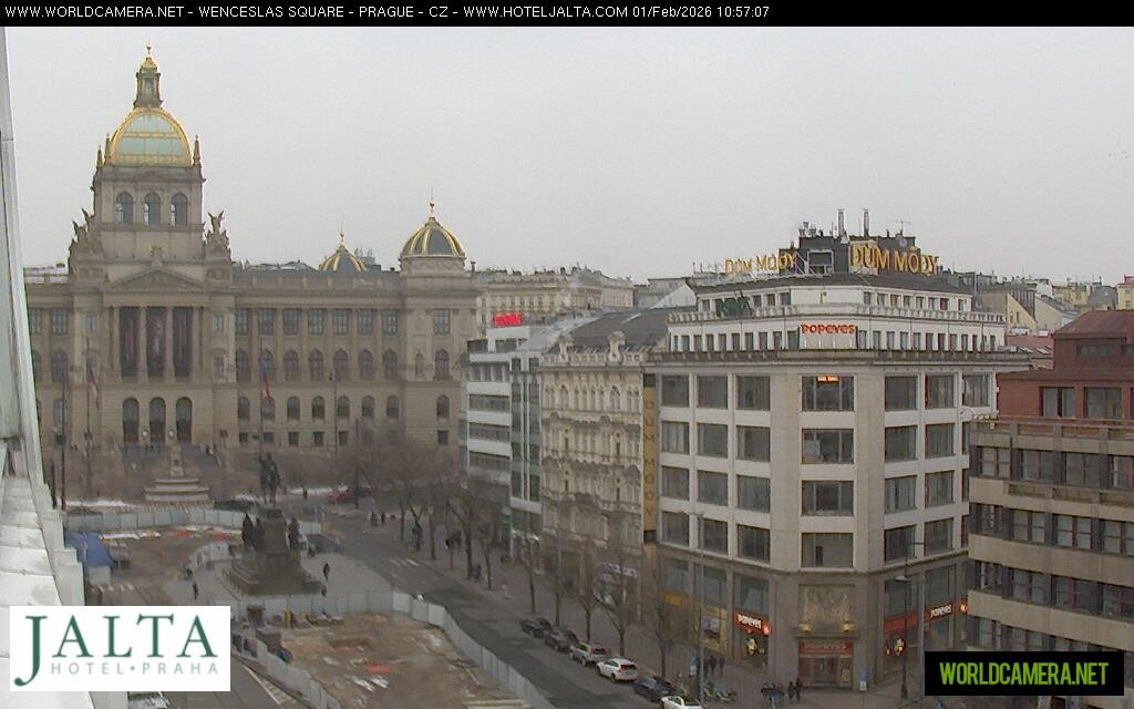 Archiv Foto Webcam Der Wenzelsplatz in der Neustadt Prags