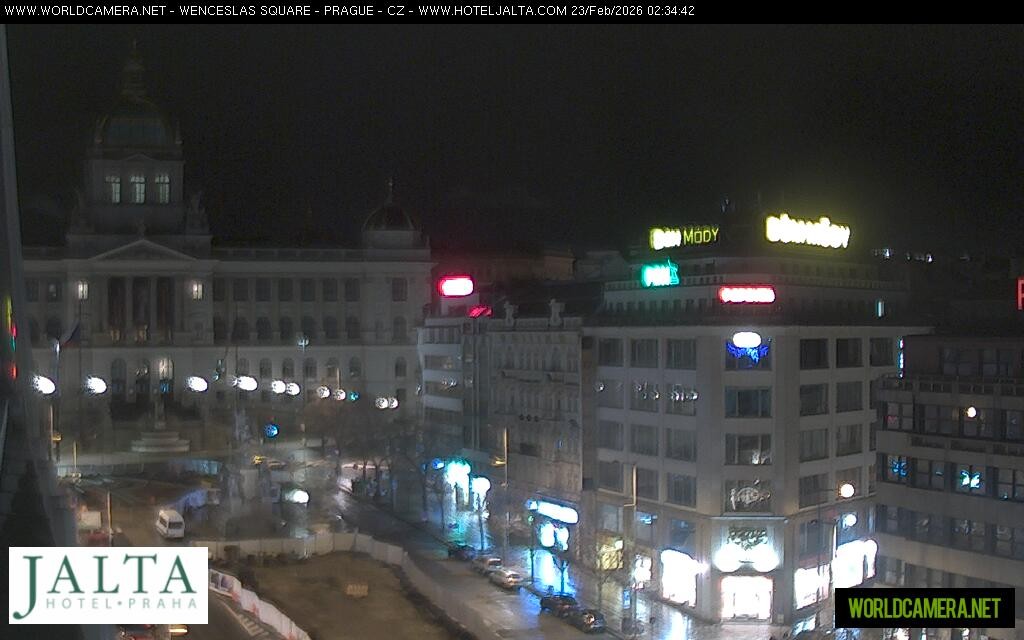Archiv Foto Webcam Der Wenzelsplatz in der Neustadt Prags