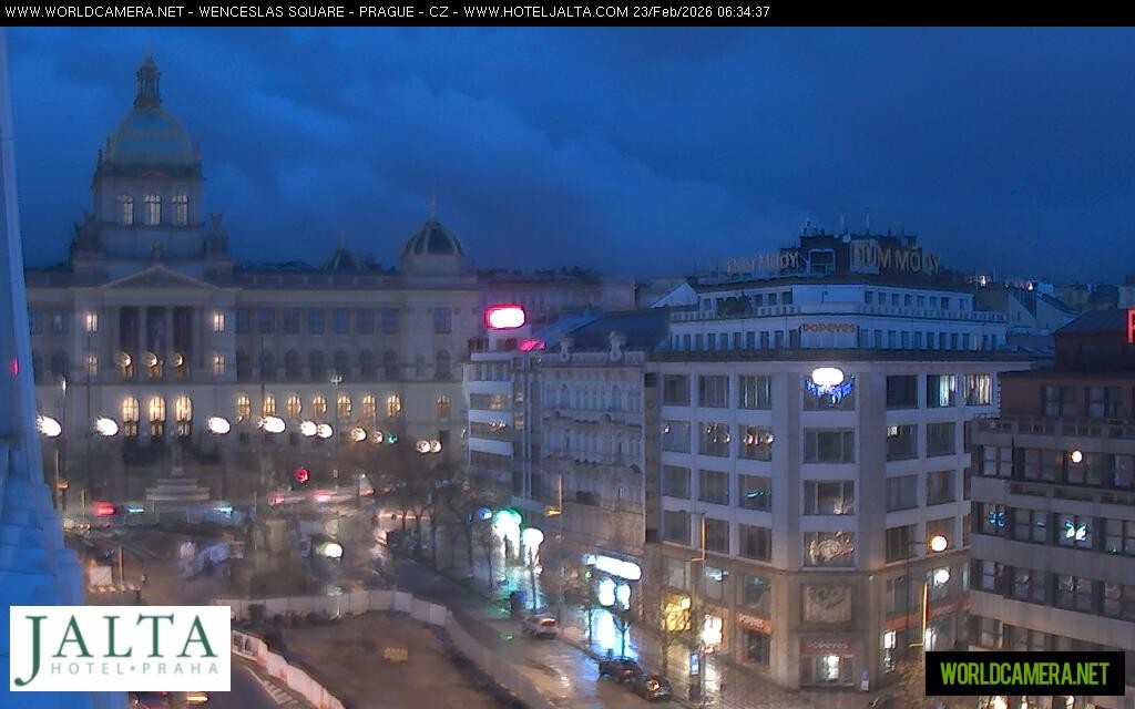 Archiv Foto Webcam Der Wenzelsplatz in der Neustadt Prags