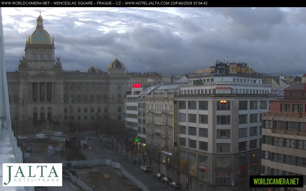 Archiv Foto Webcam Der Wenzelsplatz in der Neustadt Prags