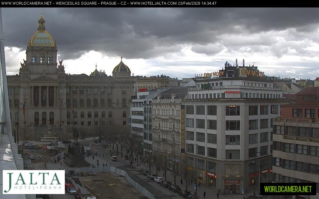 Archiv Foto Webcam Der Wenzelsplatz in der Neustadt Prags