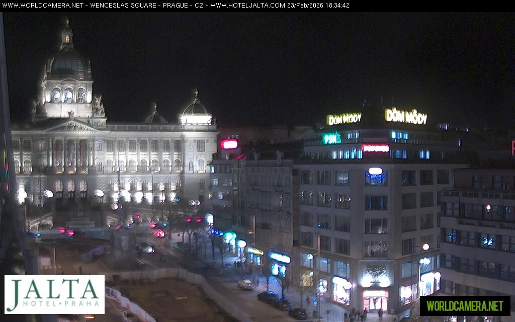 Archived image Webcam Wenceslas Square in Prague