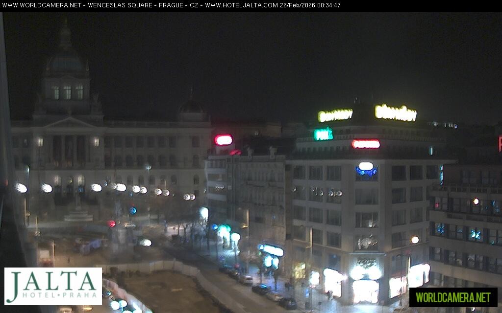 Archiv Foto Webcam Der Wenzelsplatz in der Neustadt Prags