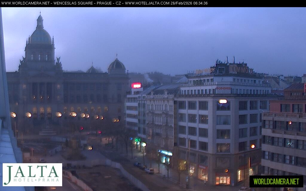 Archiv Foto Webcam Der Wenzelsplatz in der Neustadt Prags