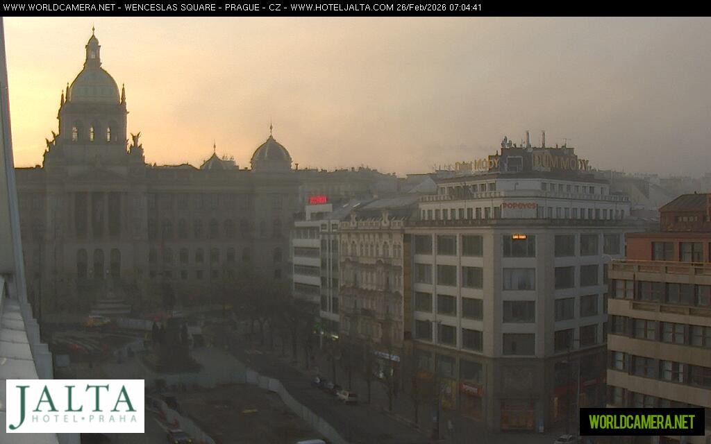 Archiv Foto Webcam Der Wenzelsplatz in der Neustadt Prags