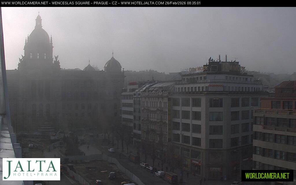 Archiv Foto Webcam Der Wenzelsplatz in der Neustadt Prags