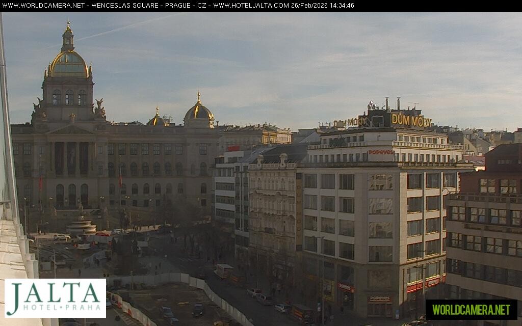 Archiv Foto Webcam Der Wenzelsplatz in der Neustadt Prags