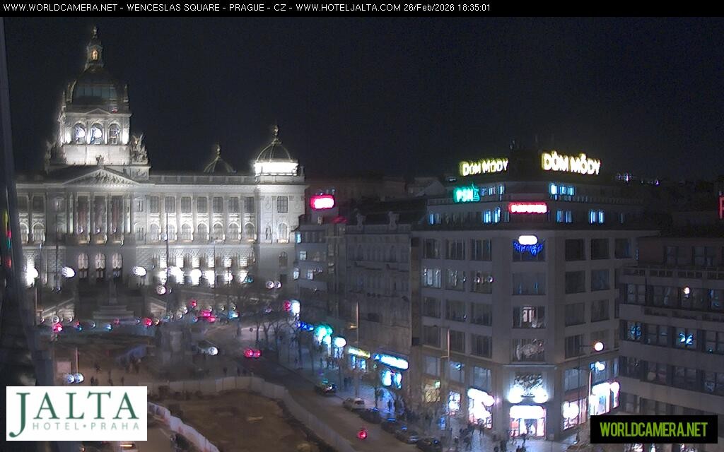 Archived image Webcam Wenceslas Square in Prague
