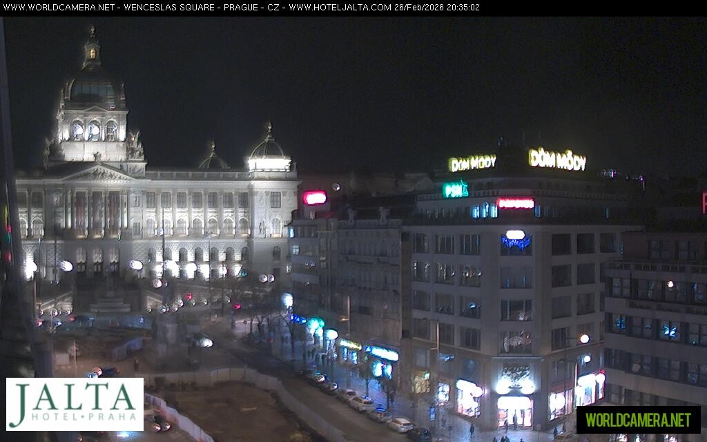 Archived image Webcam Wenceslas Square in Prague