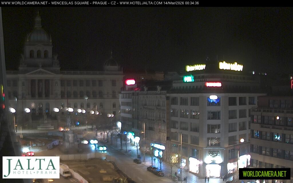 Archiv Foto Webcam Der Wenzelsplatz in der Neustadt Prags