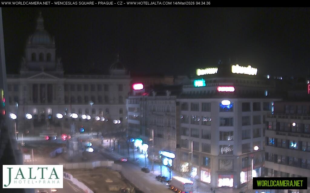 Archiv Foto Webcam Der Wenzelsplatz in der Neustadt Prags