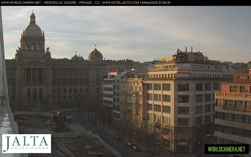 Archiv Foto Webcam Der Wenzelsplatz in der Neustadt Prags