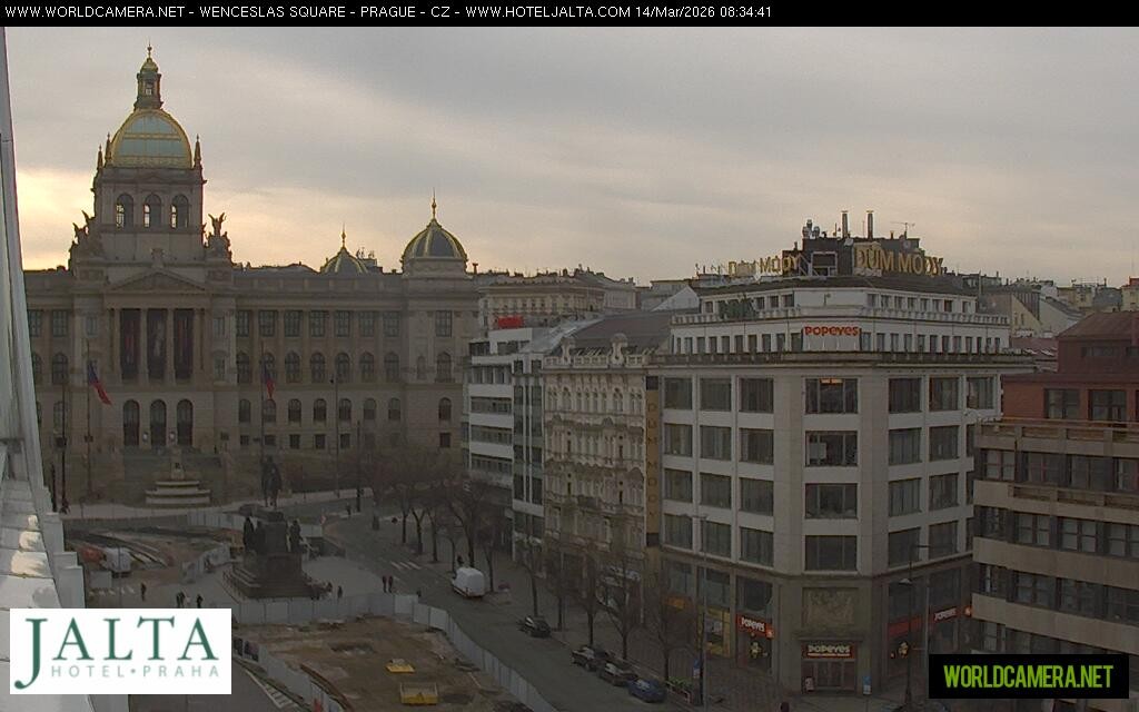 Archiv Foto Webcam Der Wenzelsplatz in der Neustadt Prags