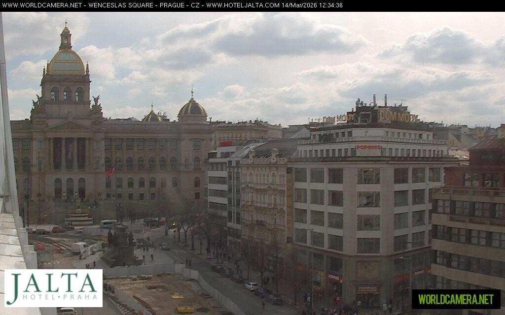 Archiv Foto Webcam Der Wenzelsplatz in der Neustadt Prags