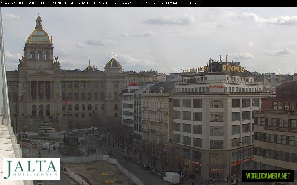 Archiv Foto Webcam Der Wenzelsplatz in der Neustadt Prags