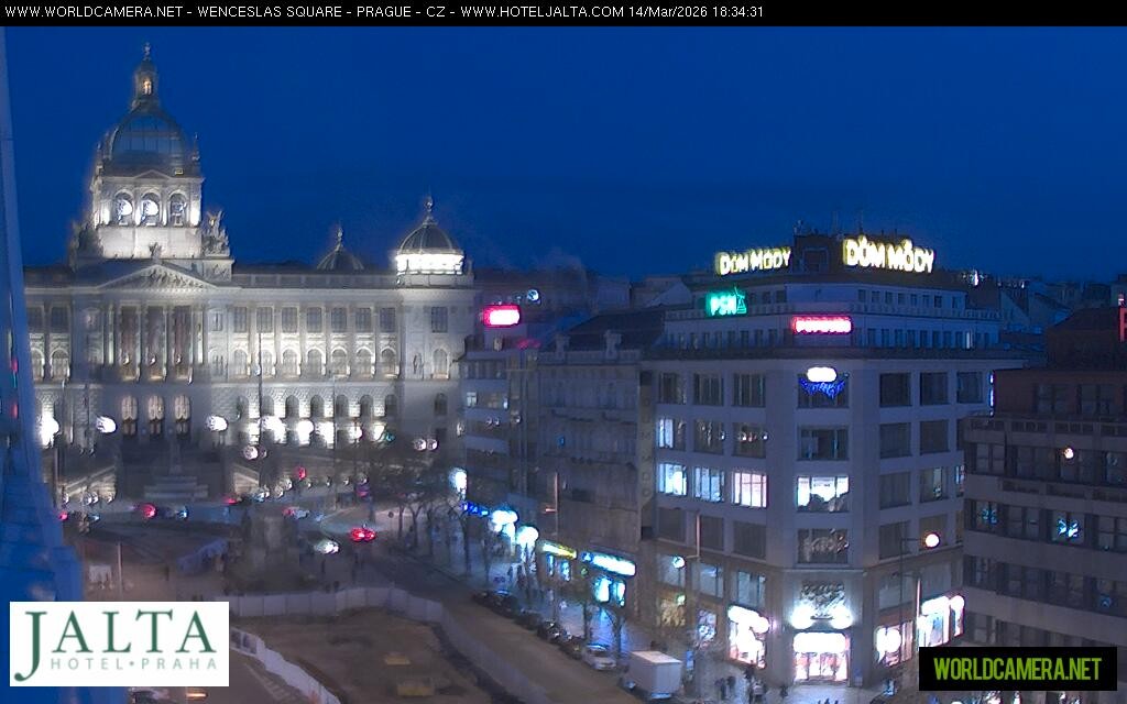 Archiv Foto Webcam Der Wenzelsplatz in der Neustadt Prags