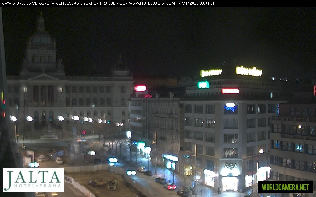 Archived image Webcam Wenceslas Square in Prague