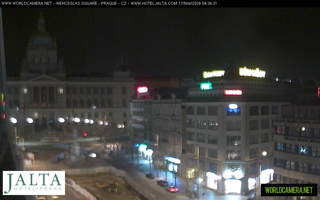 Archived image Webcam Wenceslas Square in Prague