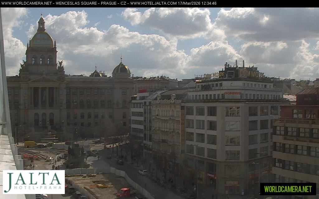 Archiv Foto Webcam Der Wenzelsplatz in der Neustadt Prags