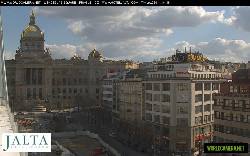 Archived image Webcam Wenceslas Square in Prague