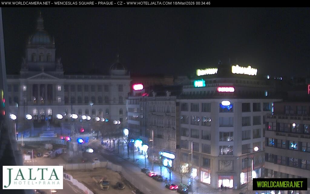Archiv Foto Webcam Der Wenzelsplatz in der Neustadt Prags