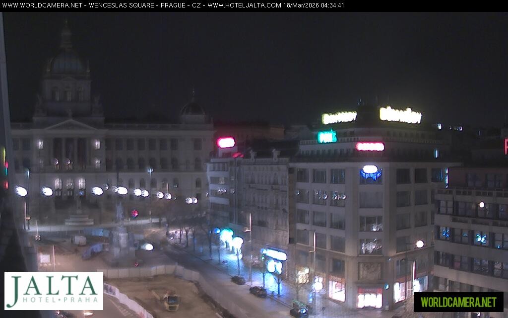 Archiv Foto Webcam Der Wenzelsplatz in der Neustadt Prags