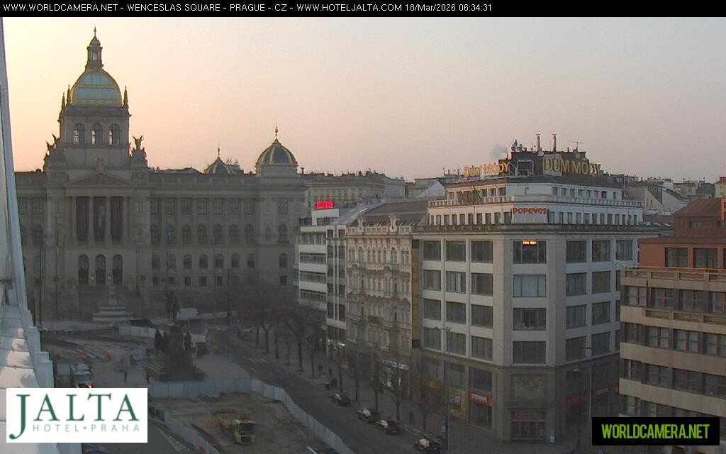Archiv Foto Webcam Der Wenzelsplatz in der Neustadt Prags