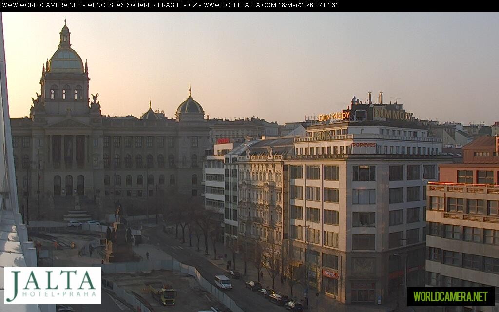 Archiv Foto Webcam Der Wenzelsplatz in der Neustadt Prags