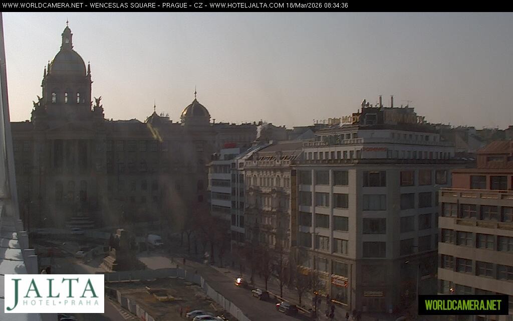 Archiv Foto Webcam Der Wenzelsplatz in der Neustadt Prags