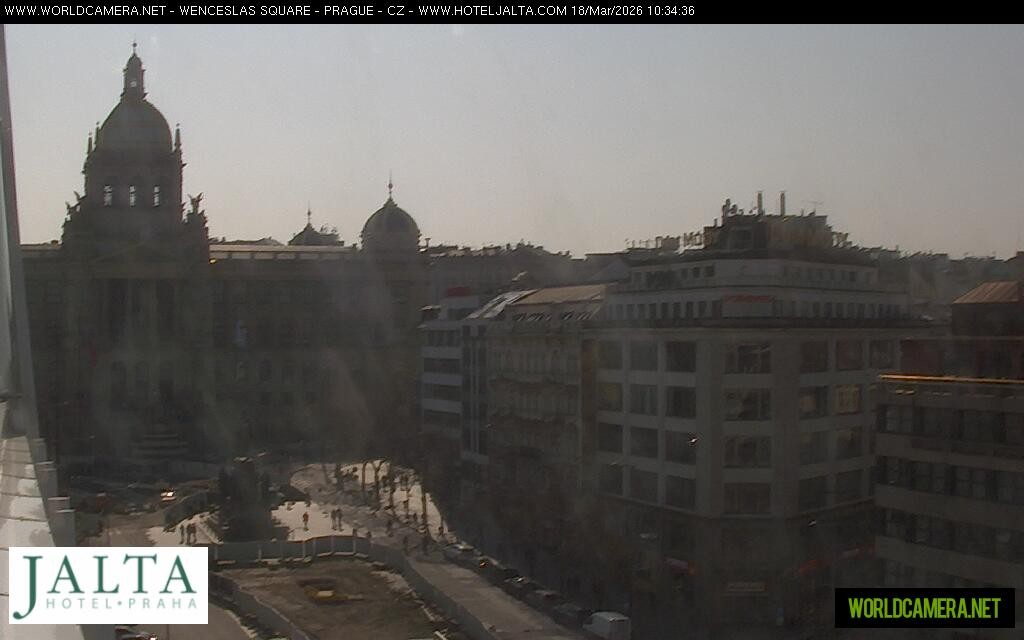 Archiv Foto Webcam Der Wenzelsplatz in der Neustadt Prags