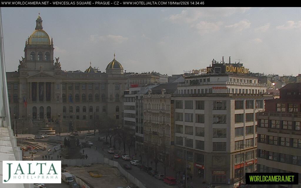 Archiv Foto Webcam Der Wenzelsplatz in der Neustadt Prags
