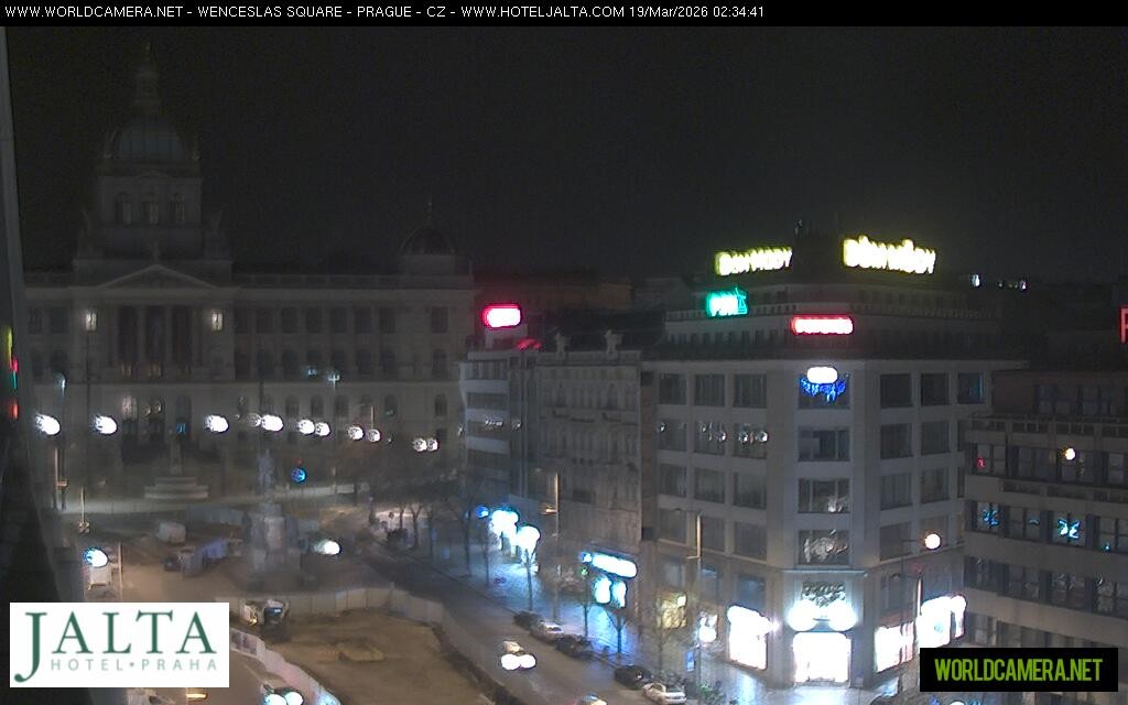 Archiv Foto Webcam Der Wenzelsplatz in der Neustadt Prags