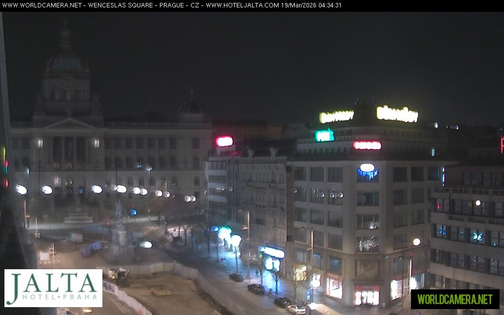 Archiv Foto Webcam Der Wenzelsplatz in der Neustadt Prags
