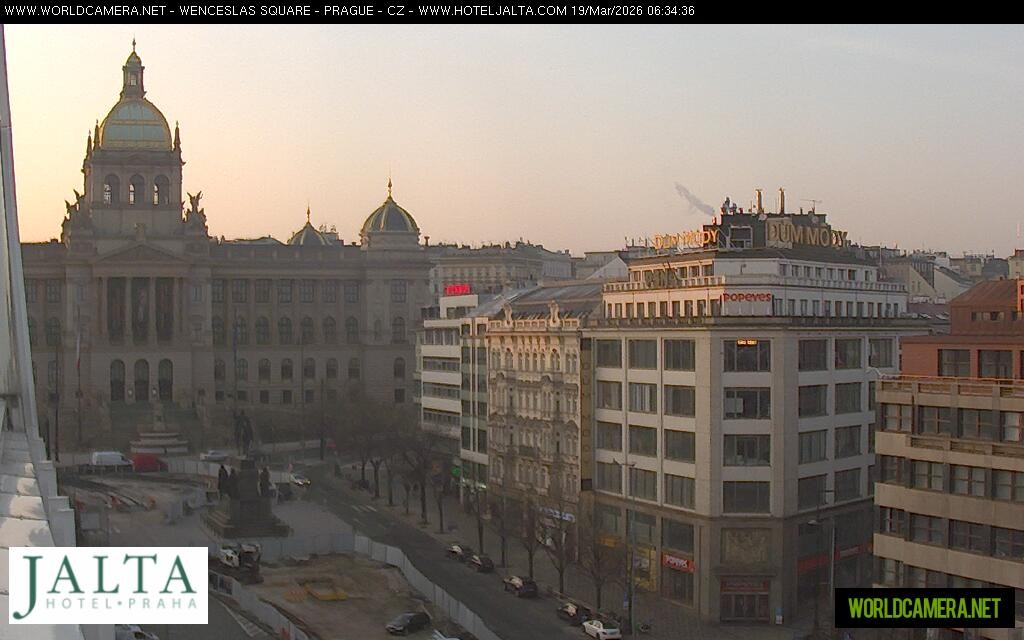 Archiv Foto Webcam Der Wenzelsplatz in der Neustadt Prags