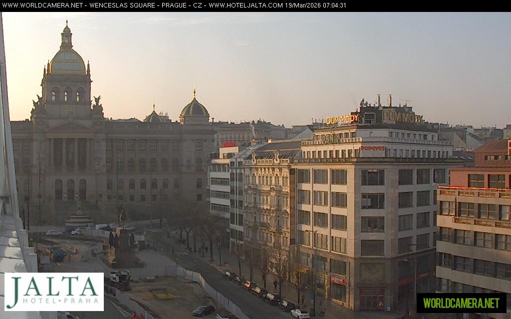 Archiv Foto Webcam Der Wenzelsplatz in der Neustadt Prags
