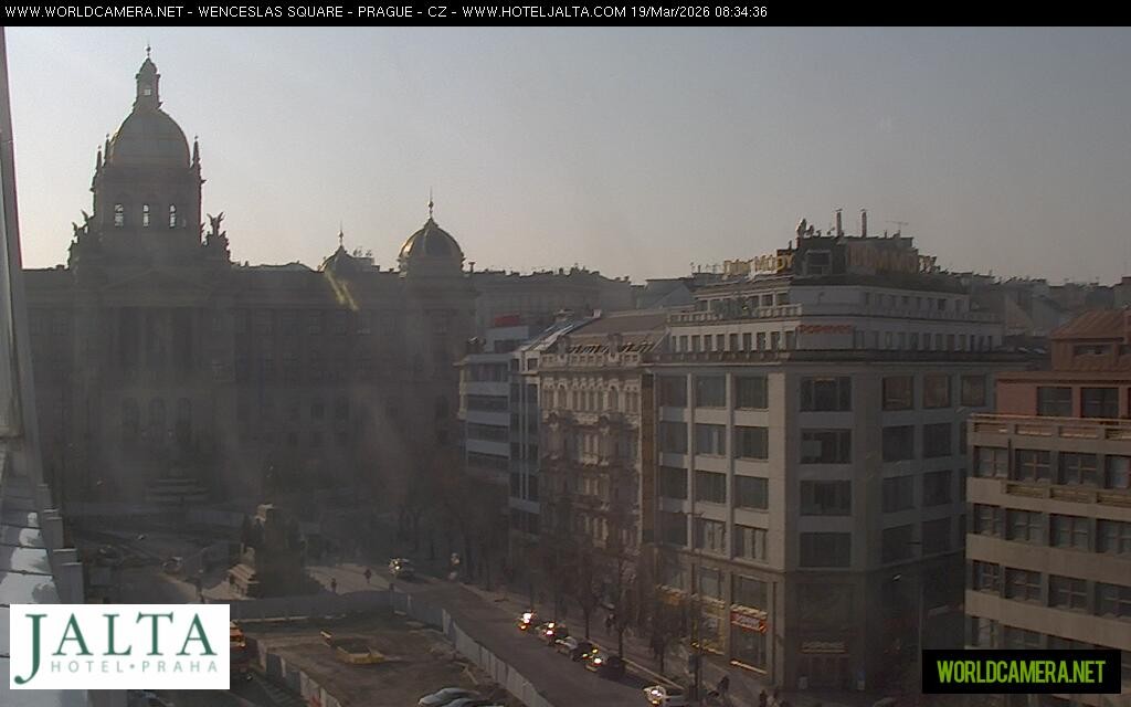 Archiv Foto Webcam Der Wenzelsplatz in der Neustadt Prags