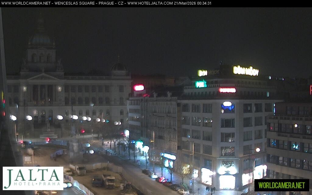 Archiv Foto Webcam Der Wenzelsplatz in der Neustadt Prags