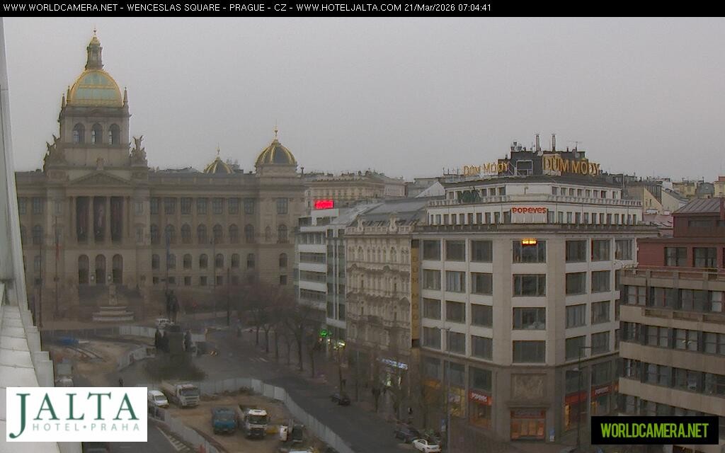 Archiv Foto Webcam Der Wenzelsplatz in der Neustadt Prags