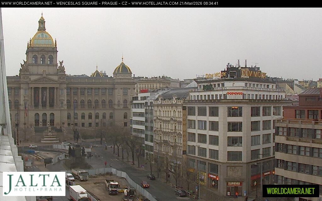 Archiv Foto Webcam Der Wenzelsplatz in der Neustadt Prags