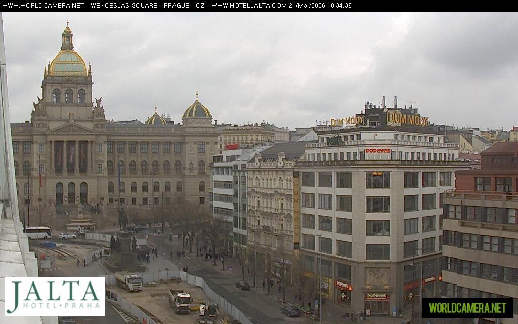 Archiv Foto Webcam Der Wenzelsplatz in der Neustadt Prags