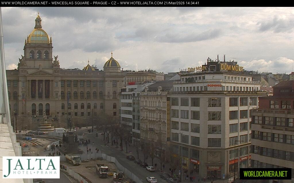 Archiv Foto Webcam Der Wenzelsplatz in der Neustadt Prags