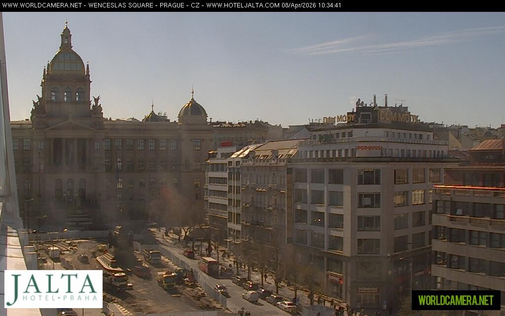 Archived image Webcam Wenceslas Square in Prague