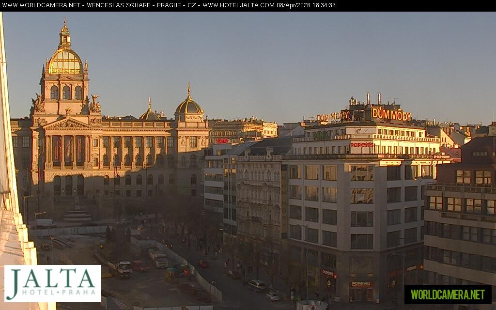 Archived image Webcam Wenceslas Square in Prague