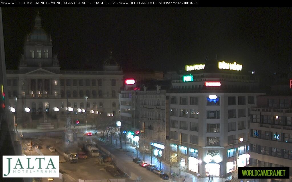 Archived image Webcam Wenceslas Square in Prague