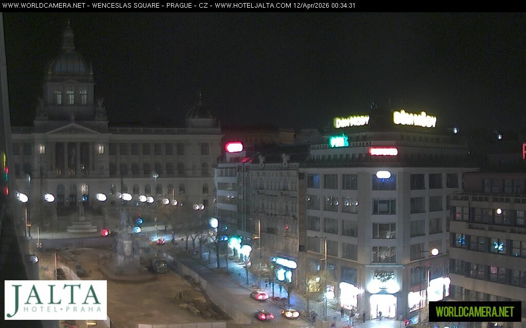 Archived image Webcam Wenceslas Square in Prague