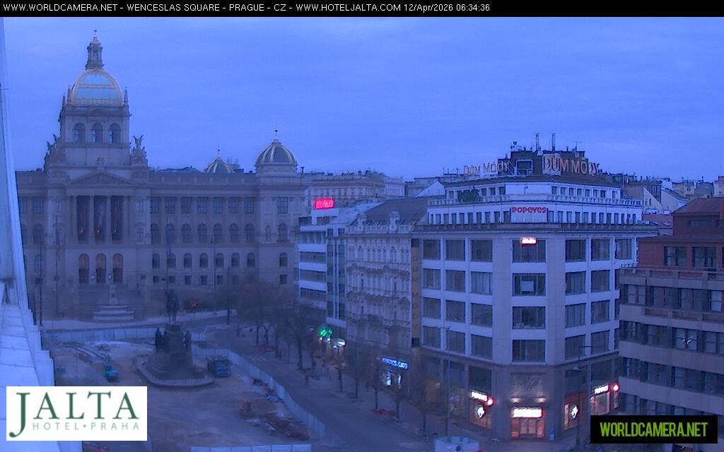Archived image Webcam Wenceslas Square in Prague